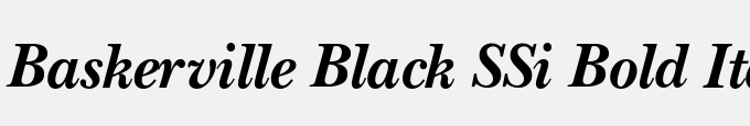 Baskerville Black SSi Bold Italic